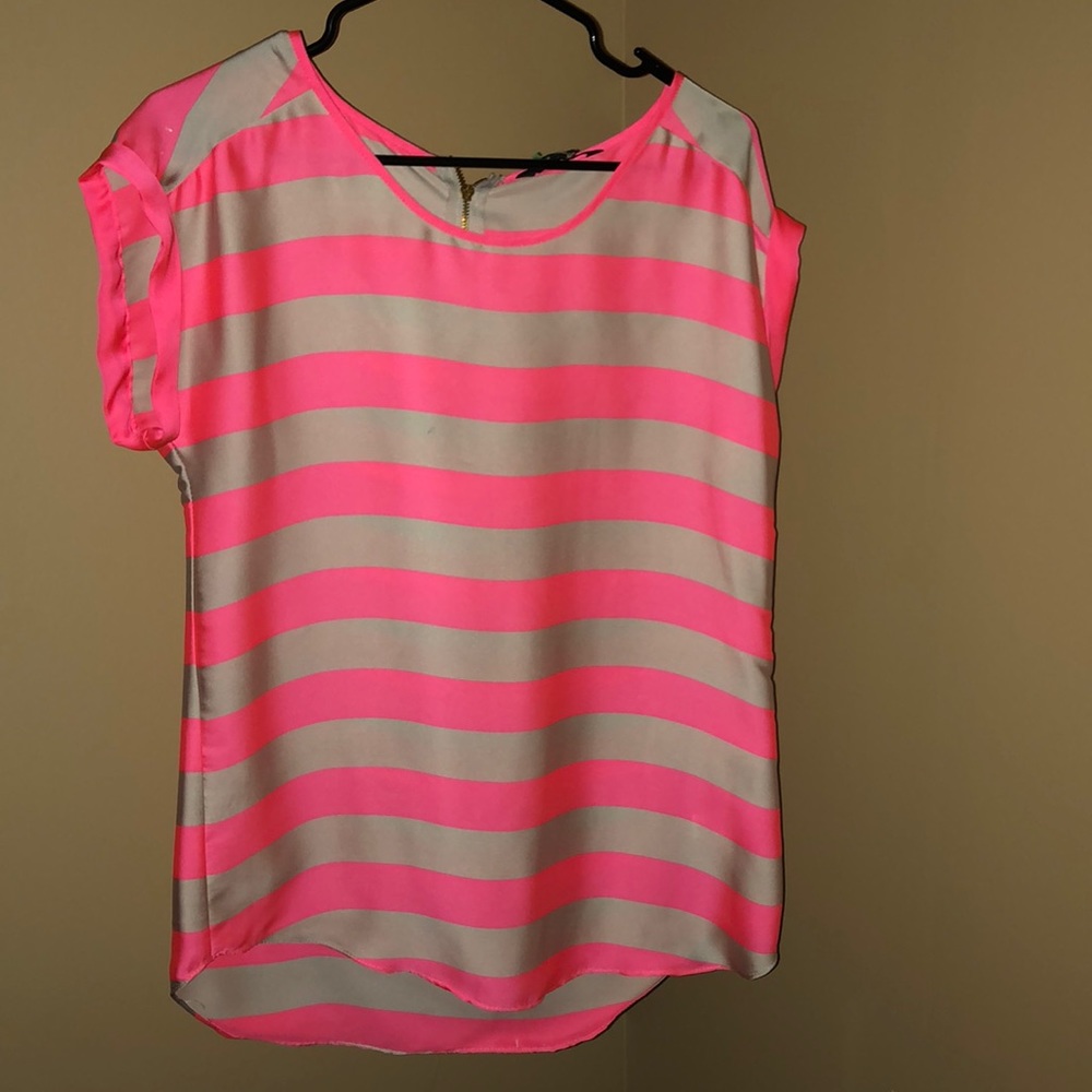 Silky striped top